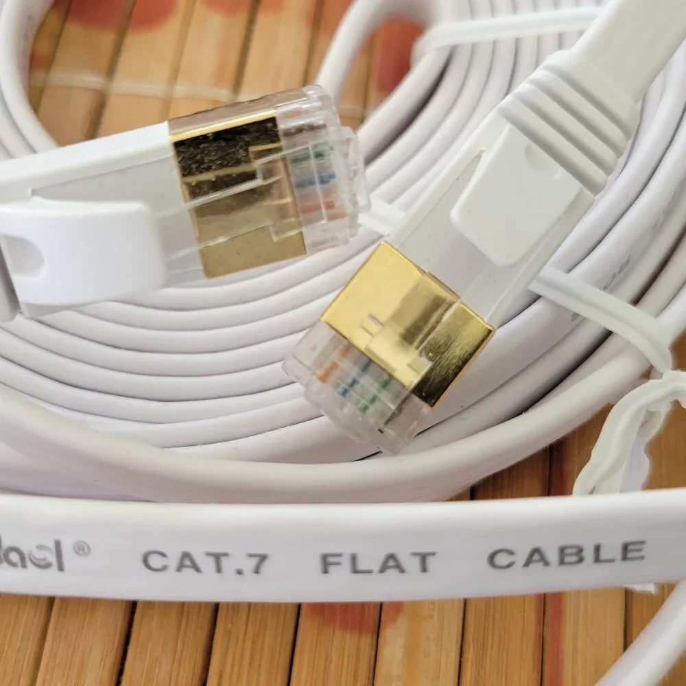 Jadaol Cat 7 Ethernet Cable 25 feet, Flat RJ45 LAN Patch Cable